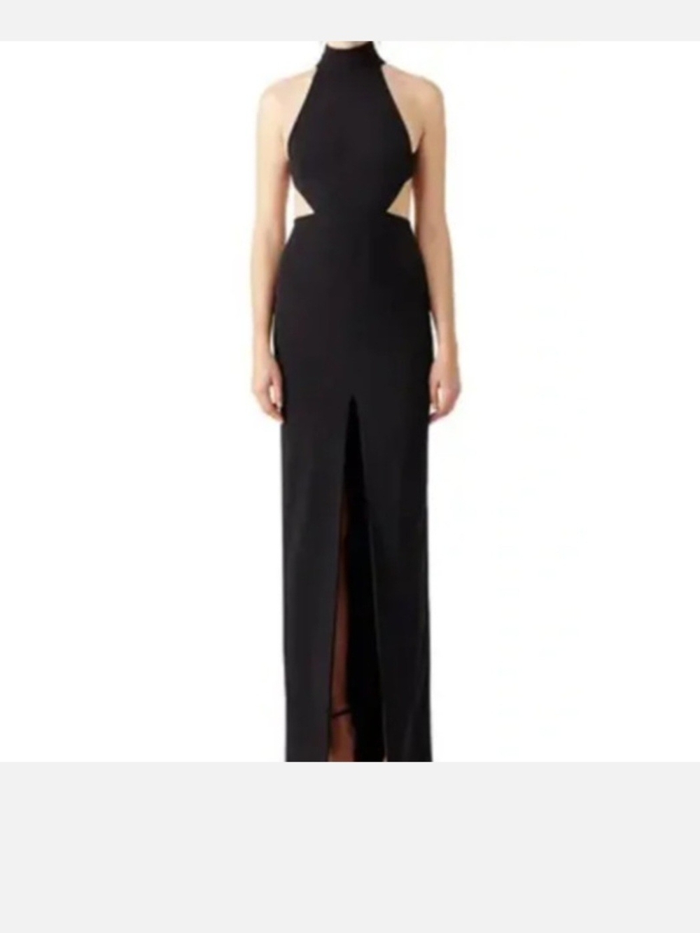 New Solace London Blue Halter Maxi Dress with Front Slit. Sz 2.  BLUE